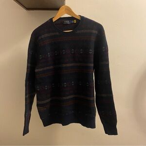 Ralph Lauren Nordic Inspired Sweater Wool Men Size Large (fits Like Médium)
